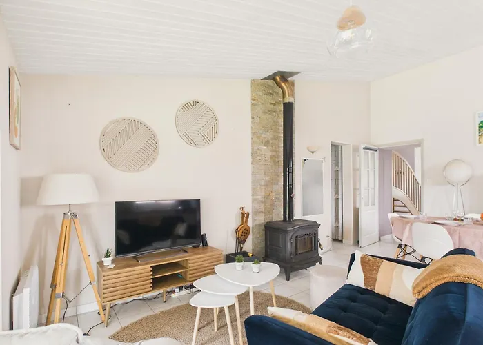 200 M De La Mer, Maison Pour 7 Avec Jardin